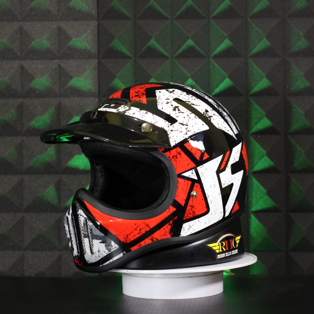 JS Cakil motif helm Cakil vintage style motorcycle original SNI