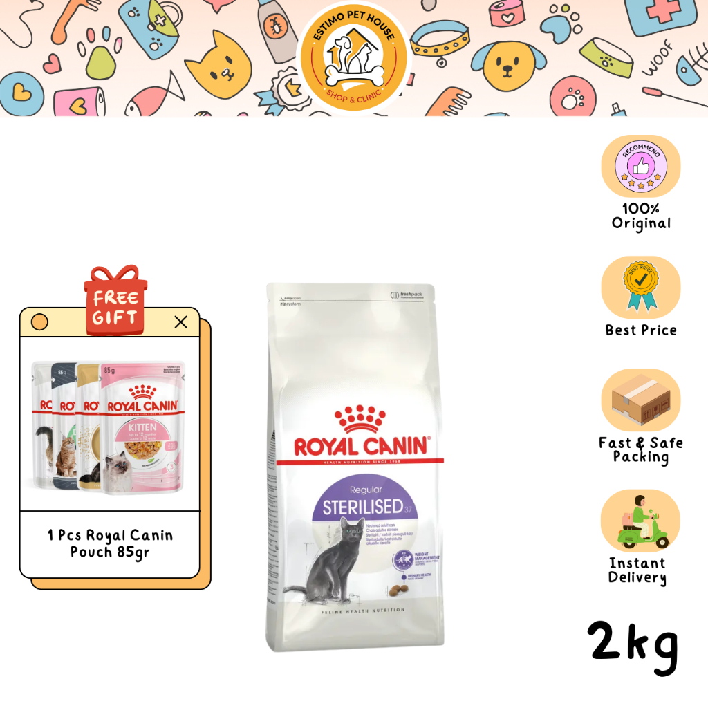 ROYAL CANIN Sterilised 2kg + 1pcs Royal Canin Pouch