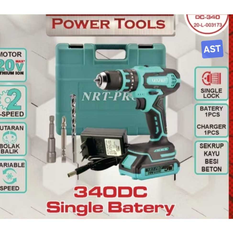 BOR BATTERY - BOR CORDLESS - BOR IMPACT DRILL 10 MM DC 340 SINGLE BATTERY / NRT-PRO