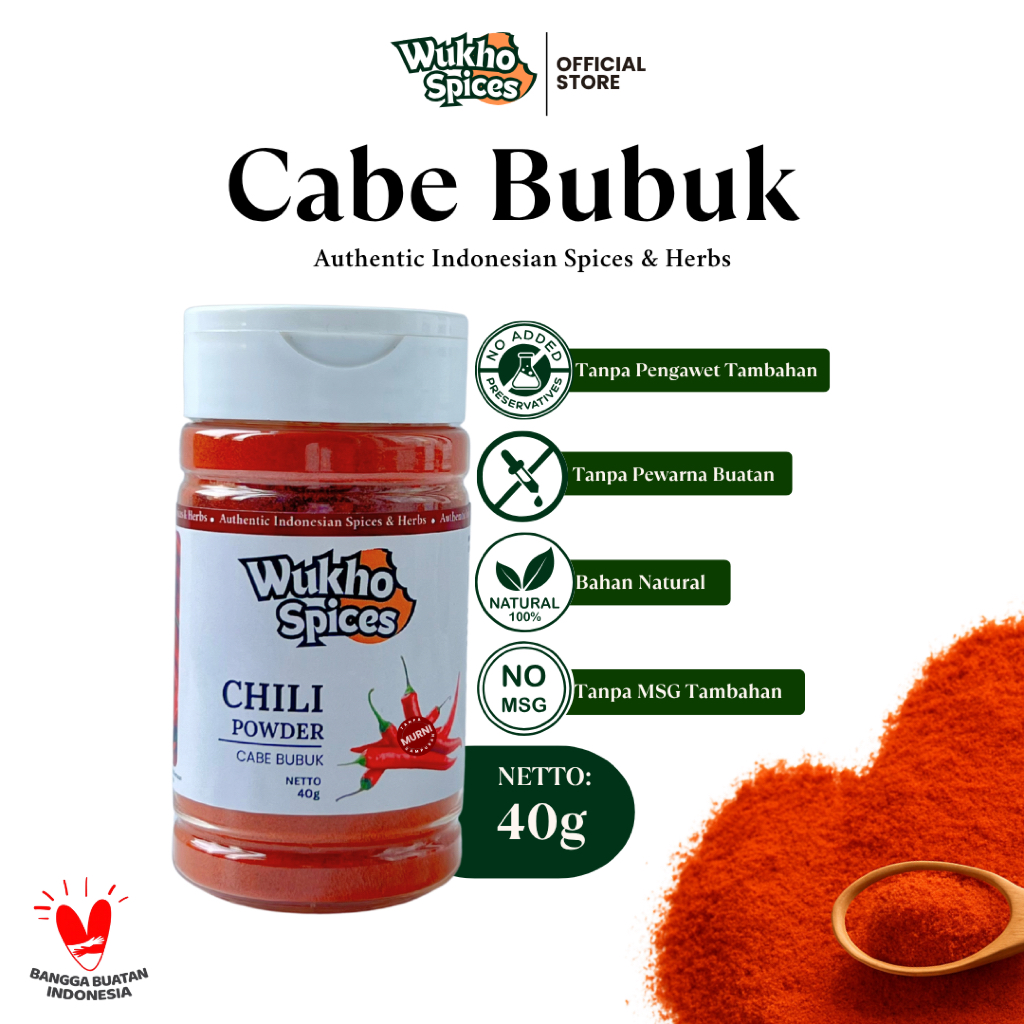

Wukho Spices - Chili Powder / Cabe Bubuk Bumbu Dapur