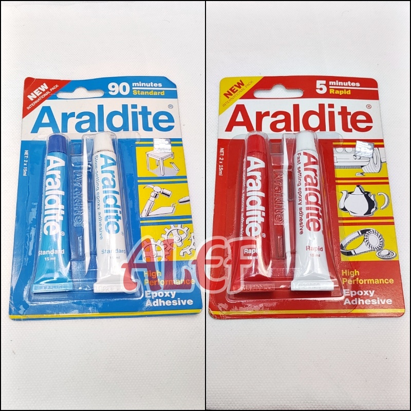 

Lem Epoxy ARALDITE Rapid MERAH Biru 2 x 15ml Epoxy Adhesive