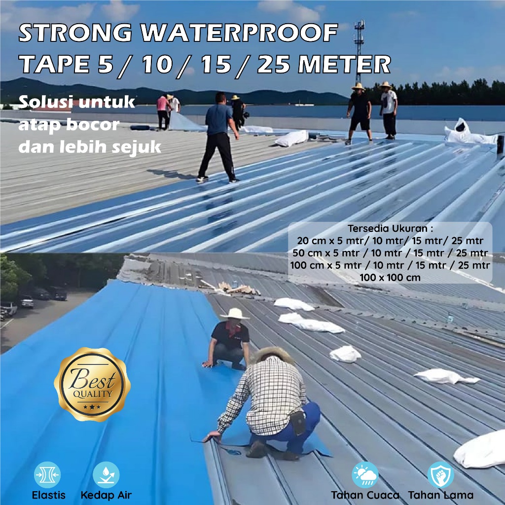 Lakban Anti Bocor Waterproofing Membrane Atap Pelapis Atap Anti Bocor Sticker Waterproof Lakban