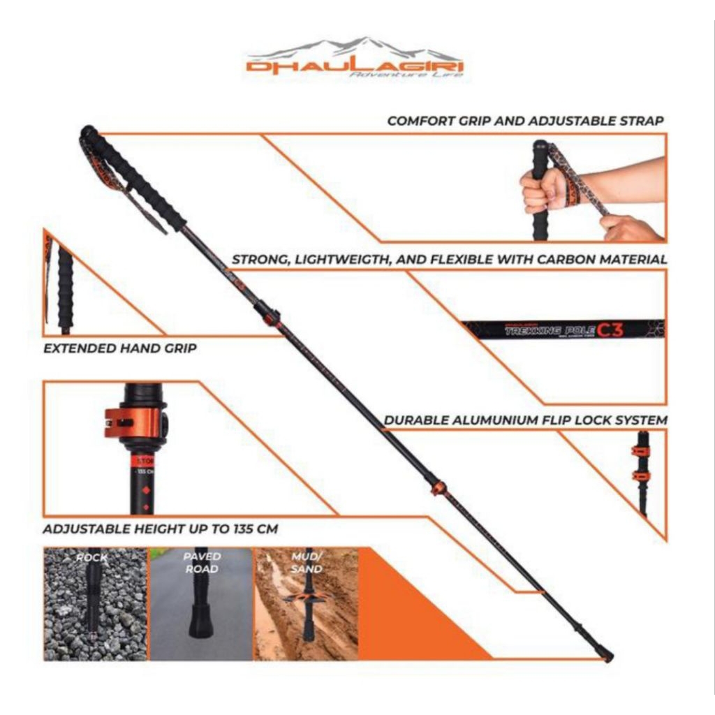 Trekking pole C3/Trekking pole Dhaulagiri