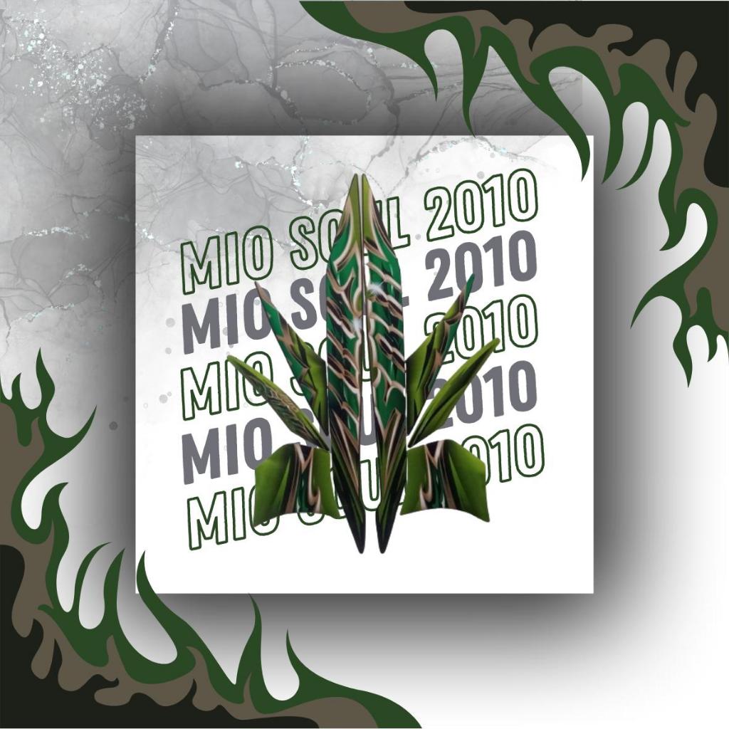 Stiker Striping Standar Yamaha Mio Soul 2010 Hijau