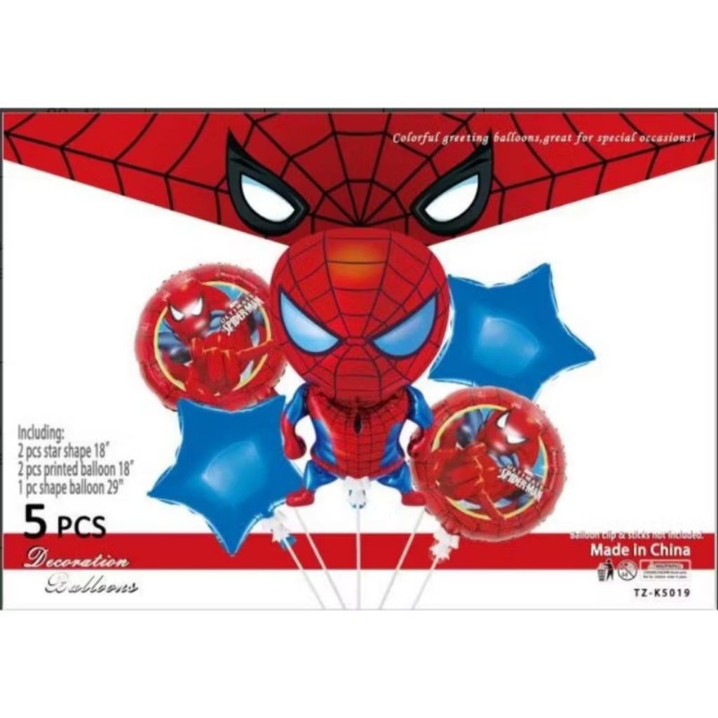 Set balon spiderman paket balon ulang tahun anak laki laki tema spiderman set balon ulang tahun spid