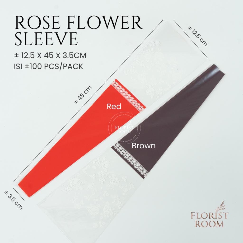 

Rose Flower Sleeve - Kantong Bunga - Bungkus Bunga - Plastic - Plastik - Black