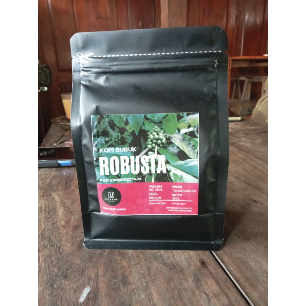 

Kopi bubuk robusta 200 gr