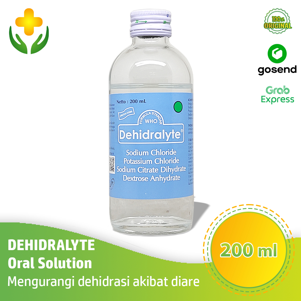 Dehidralyte Oral Solution 200 ml - Pengganti Cairan Tubuh Oralit