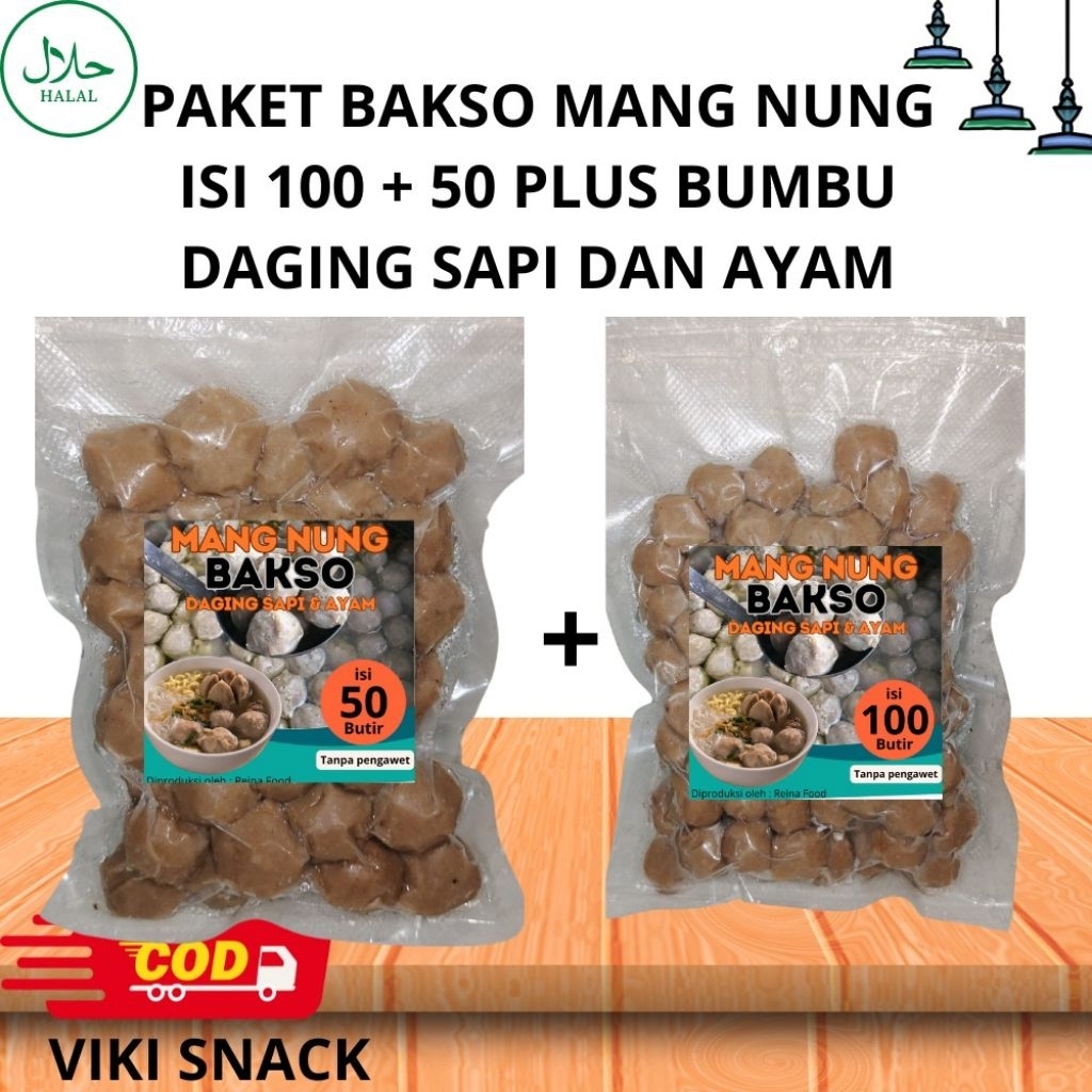 

paket bakso urat isi 50 + isi 100 free bumbu