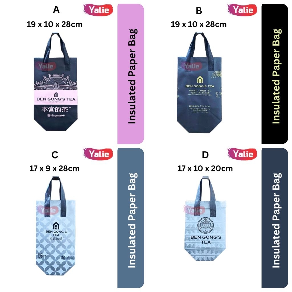 

BEN GONG TEA Insulated Paper Bag Bengong Tas Kantong Ben Gong's Aluminium Insulasi Tahan Panas Dingin