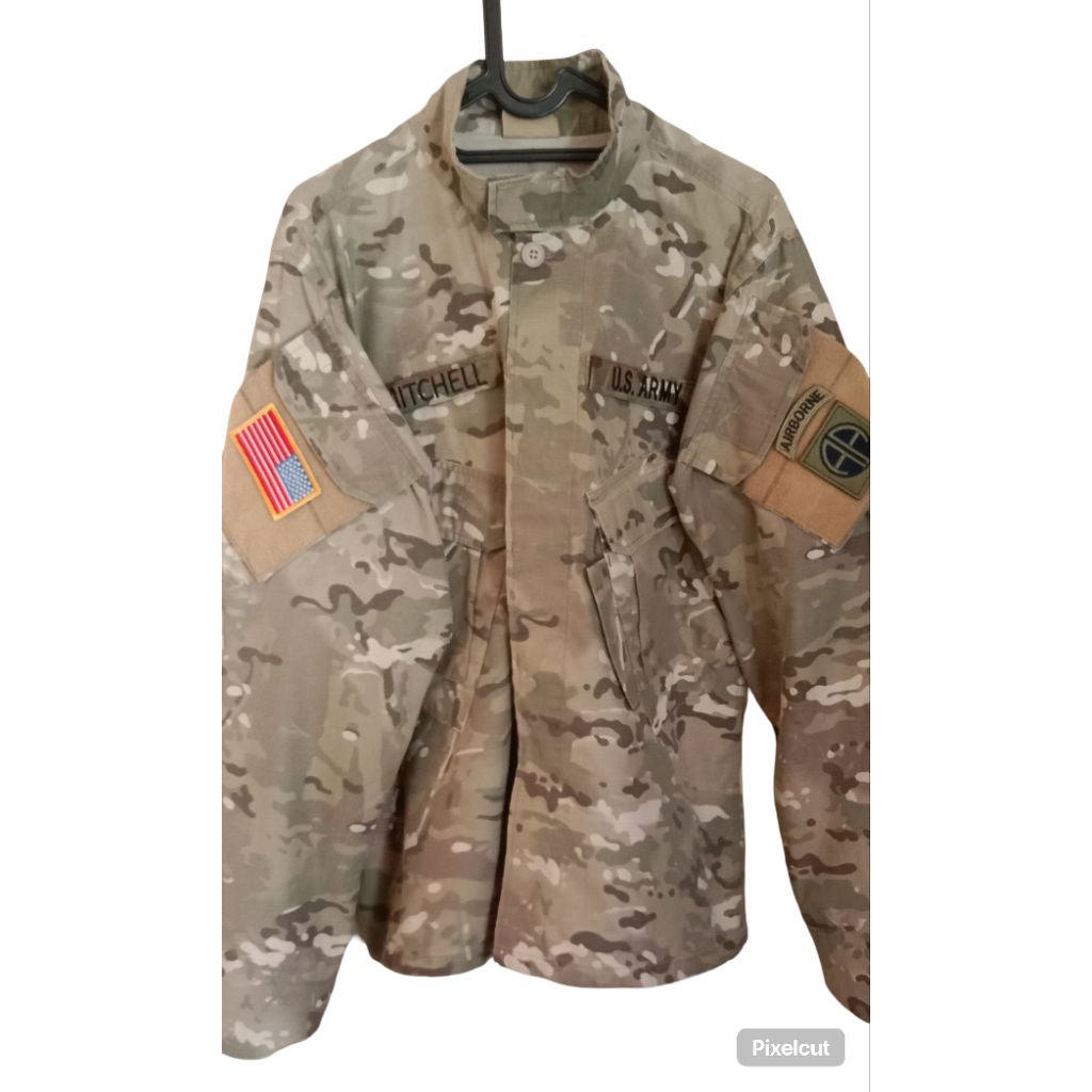 Kemeja us army acu cpo pull patch original