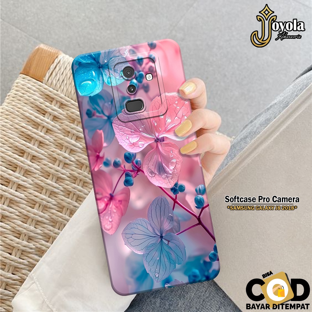 JOYOLA Case Samsung Galaxy J8 2018 Terbaru - Fashion Case Bunga - Softcase Samsung Galaxy J8 2018 - 