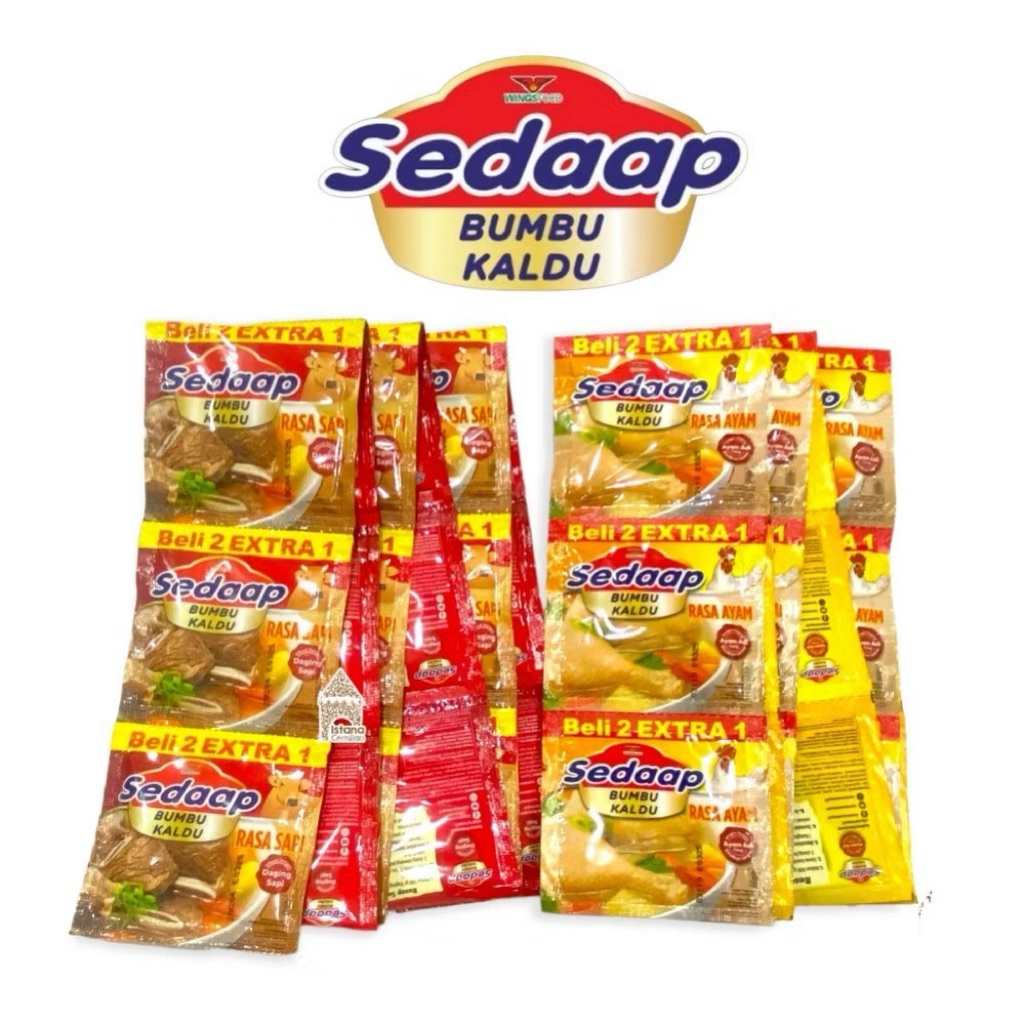 

[1 RENTENG 18 saset]Sedaap bumbu kaldu ayam / sapi 1 renceng isi 18 saset/Sedaap Bumbu Kaldu