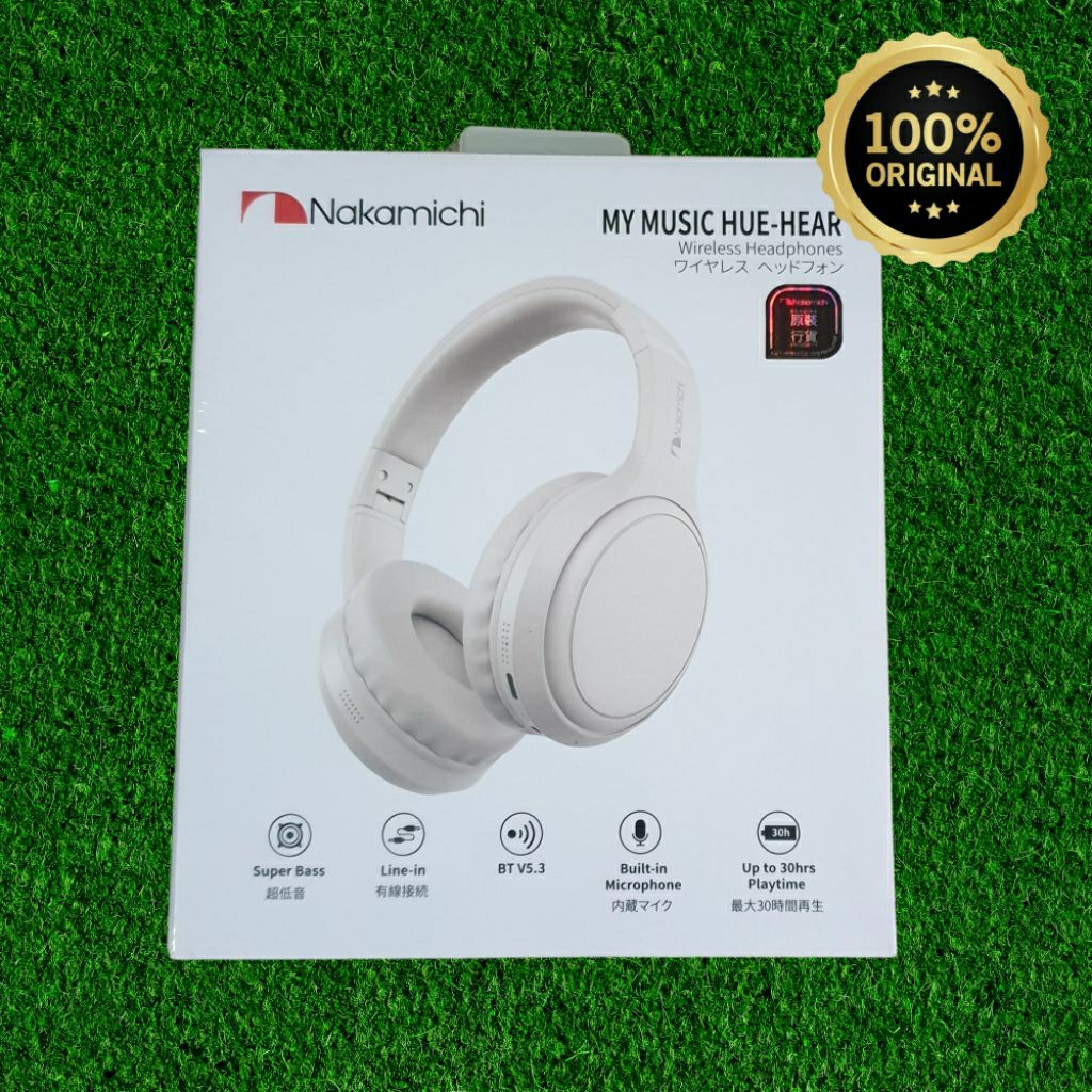 HEADPHONE BLUETOOTH FULL BASS NAKAMICHI MY MUSIC HUE-HEAR
