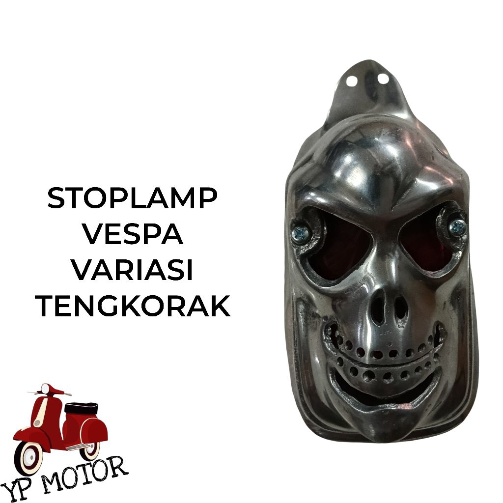 Lampu Stop Lamp Vespa Super Sprint PX Excel Model Tengkorak Sparepart Aksesoris Variasi Sukucadang V