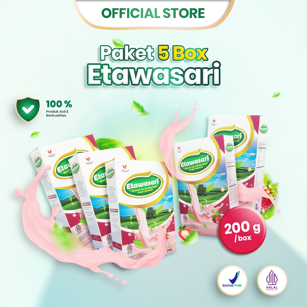 

Etawasari - 5 Box Susu Etawa Pernapasan Optimal, Formula Sehat untuk Darah & Imun