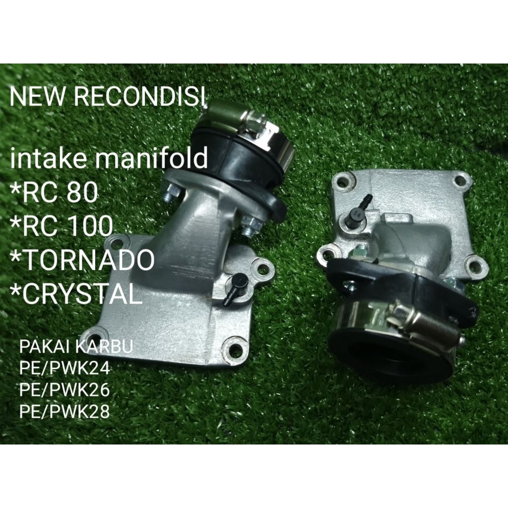 1SET INTAKE MANIFOLD MANIPOL NEW RECONDISI RC 100/RC80 TORNADO BRAVO CRISTAL PAKAI KARBU KARBULATOR 