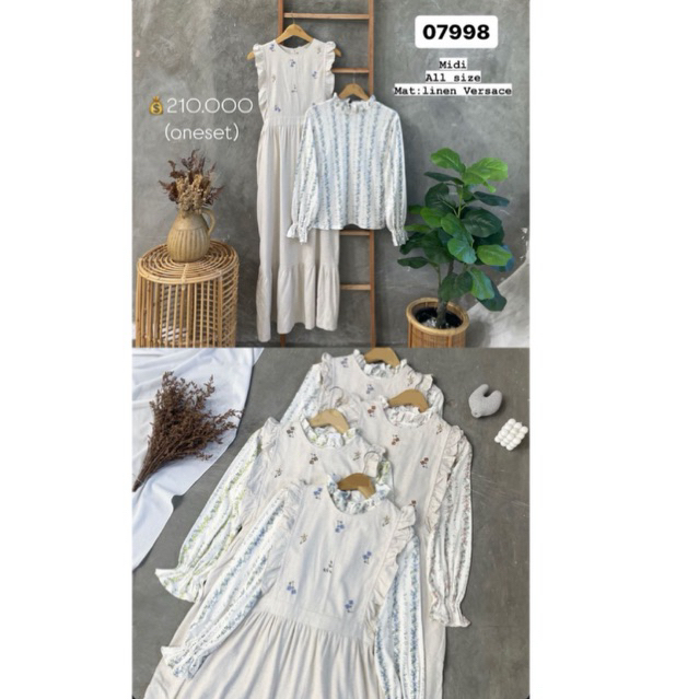 Setelan overal linen premium