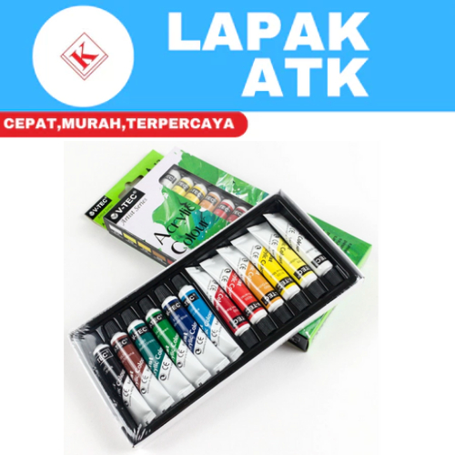 

VTec Acrylic Colour Set 12 Warna / Cat Acrylic V-TEC 6ML 12 Warna +