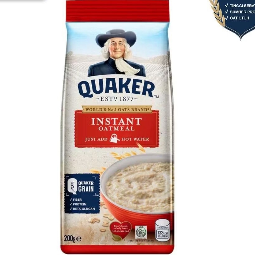 

Quaker instant Oatmeal 200gram exp 2026