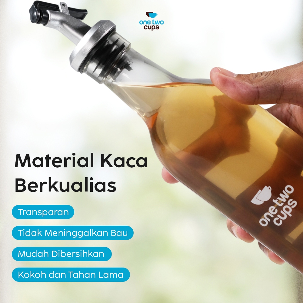 Botol Minyak Olive Oil Cooking Seasoning Bottle 500ml Bahan Kaca Tebal beserta Box
