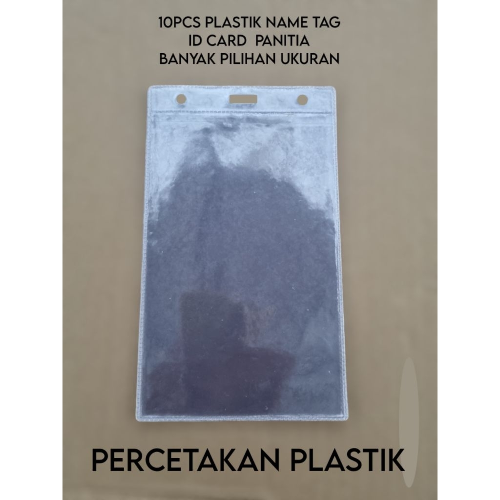 

PLASTIK ID CARD PANITIA NAME TAG 10PCS BANYAK PILIHAN UKURAN DAN MODEL