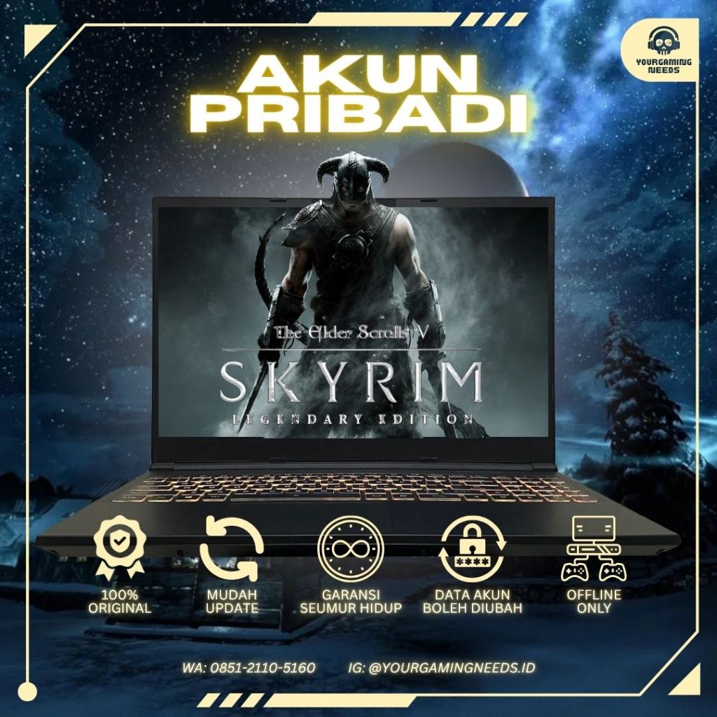 (Akun Pribadi) Skyrim Special Edition Game PC 100% Original Akun Steam Bukan Sharing Download Privat
