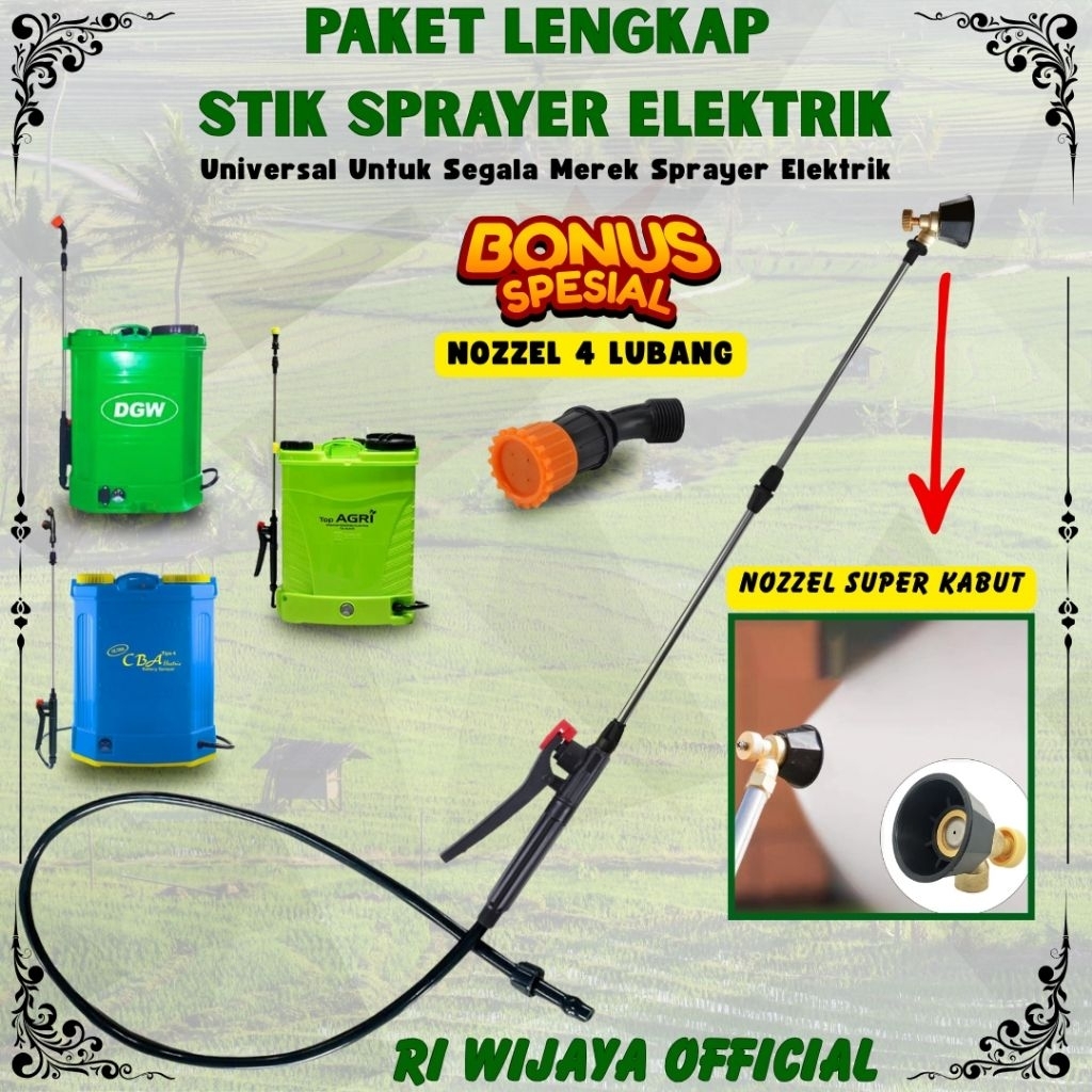 Paket Stik Sprayer Elektrik Orginal / Stik Sprayer Elektrik / Stik Tangki Cas / Selang Sprayer Elekt
