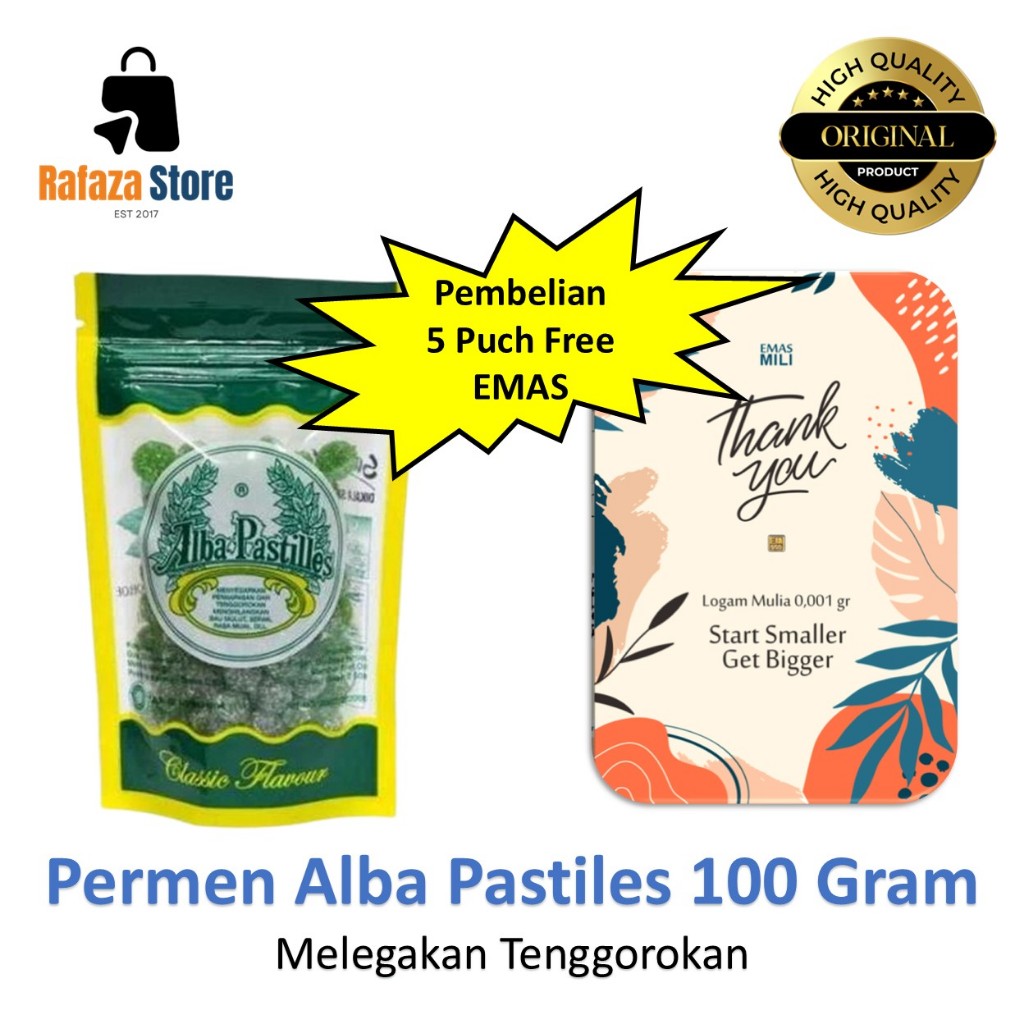 

Permen Alba Pastiles Pelega Tenggorokan Serak Meredakan Mual Muntah Perjalanan