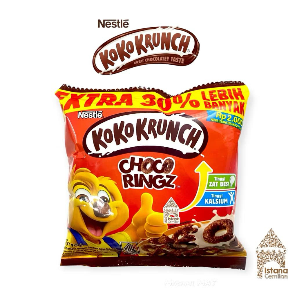 

Koko Krunch Ringz Sereal Gandum Cokelat 150gr ( 1 Renceng )