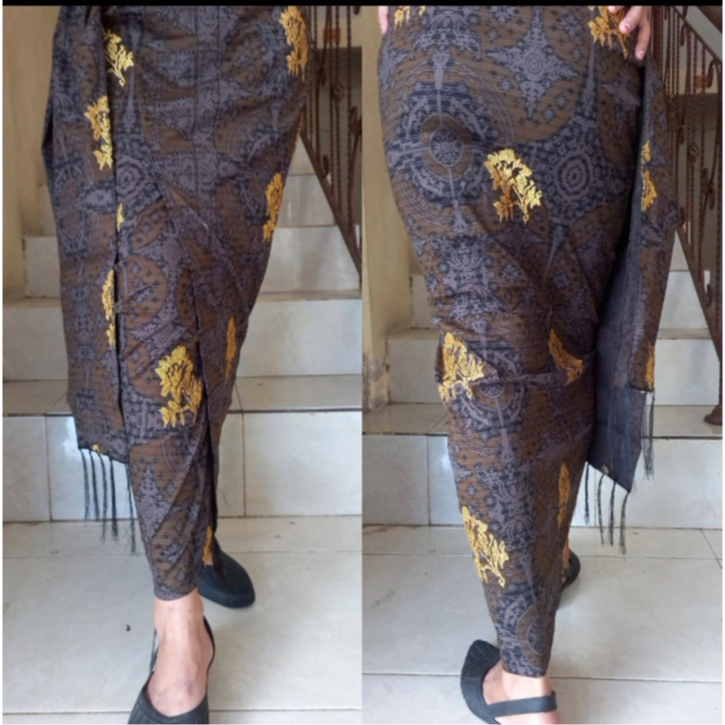 Kamen jadi katun bordir tretes set selendang | rok bali