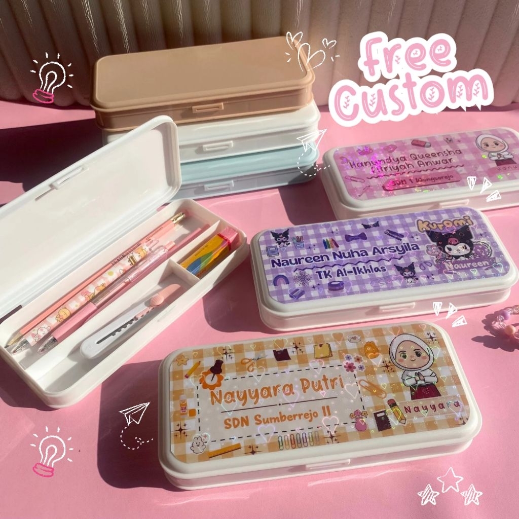 

Tempat Pensil Case Pencil Custom Unik MenarikTerjangkau Pouch Alat Tulis
