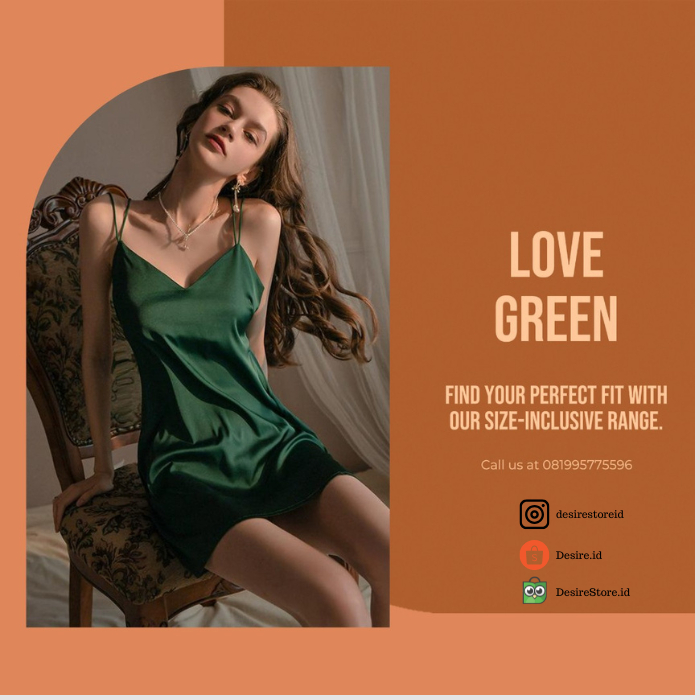 Baju tidur satin silk premium lingerie dress