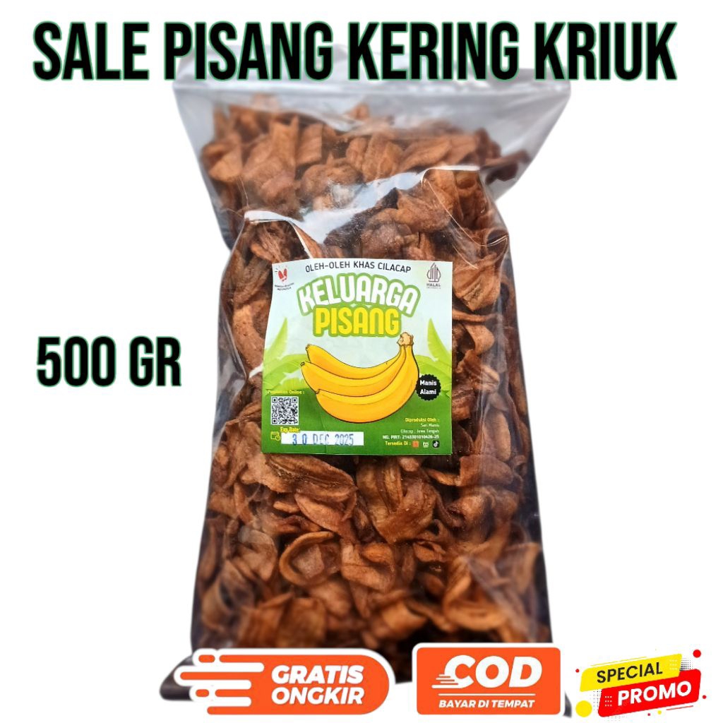 

sale kriuk pisang madu goreng premium 500gr renyah kering ( KRIUK 500 gr)