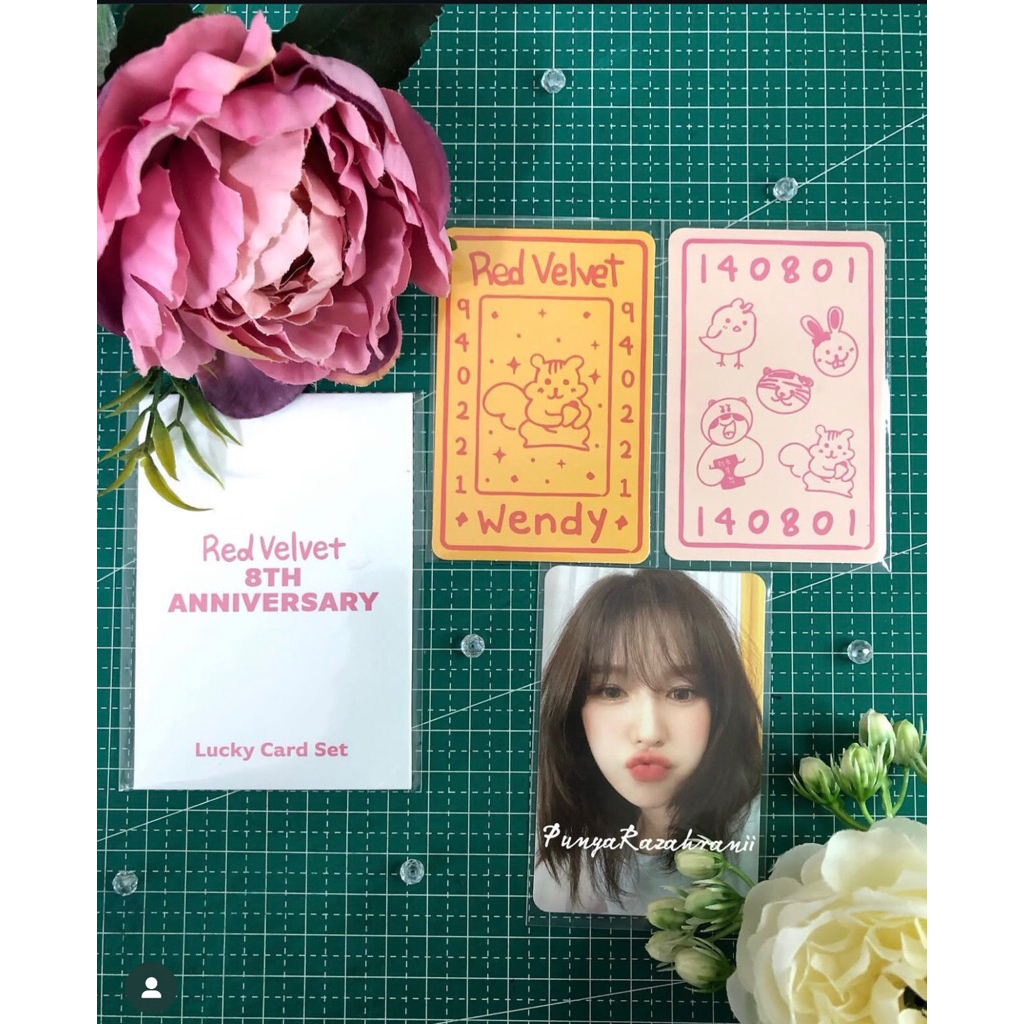 OFFICIAL LUCKY CARD PC WENDY MD 8 THN ANNIVERSARY RED VELVET PHOTOCARD