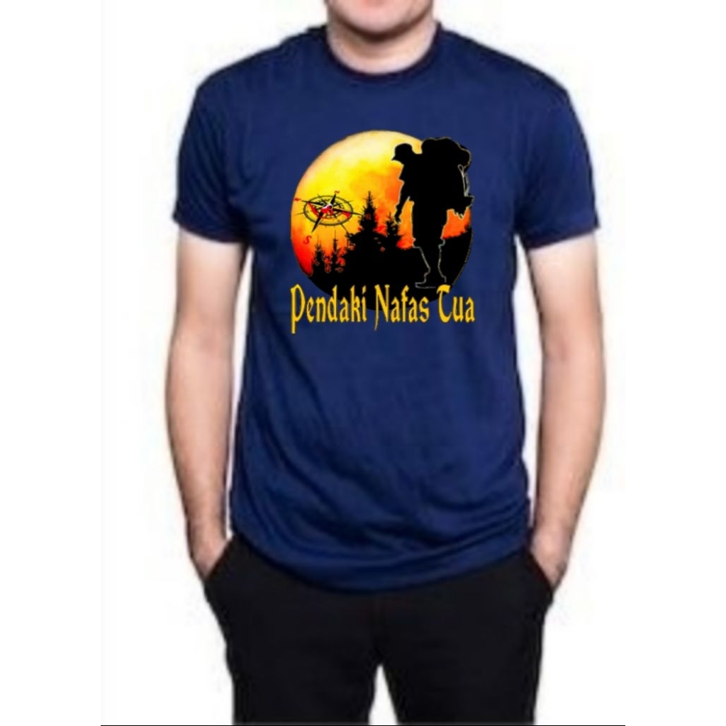 Baju kaos pendaki nafas tua sablon DTF/Kaos pendaki gunung