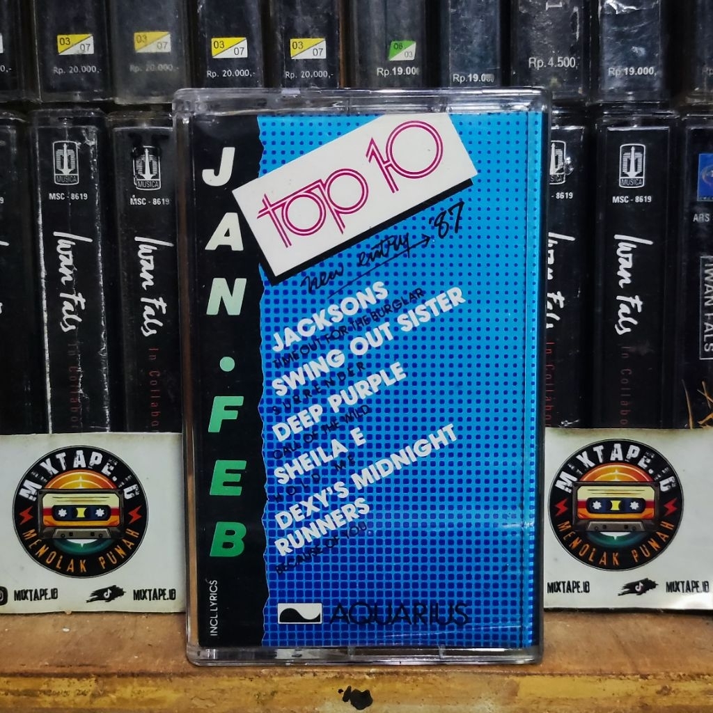 Kaset Pita - Top 10 New Entry 87 - Kompilasi Barat - Jacksons - Swing Out Sister - Deep Purple - She