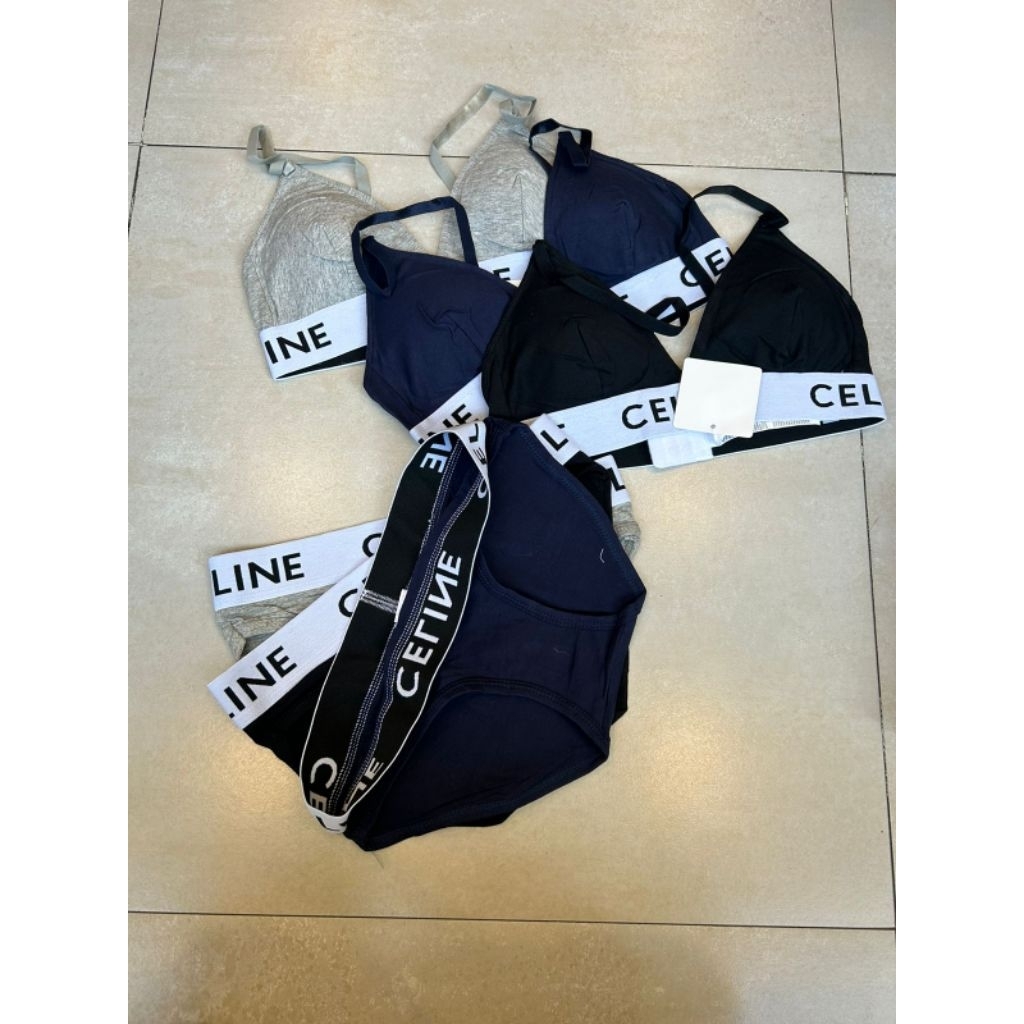 Braset Triangle Satu Set CD dan Bra Bahan Katun ( Dapat 1 set cd dan bra )