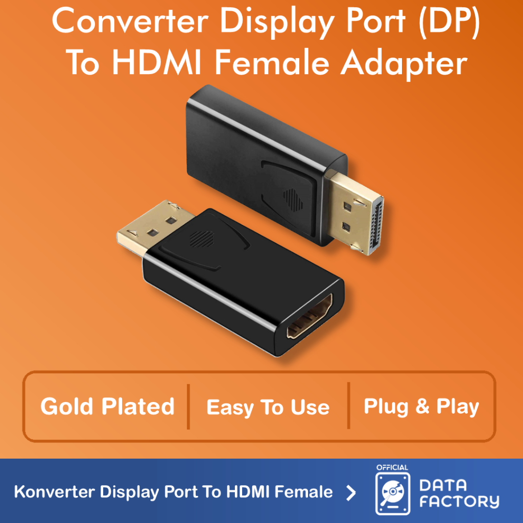 Converter Display Port DP Male to HDMI Female Adapter Konverter 1080P