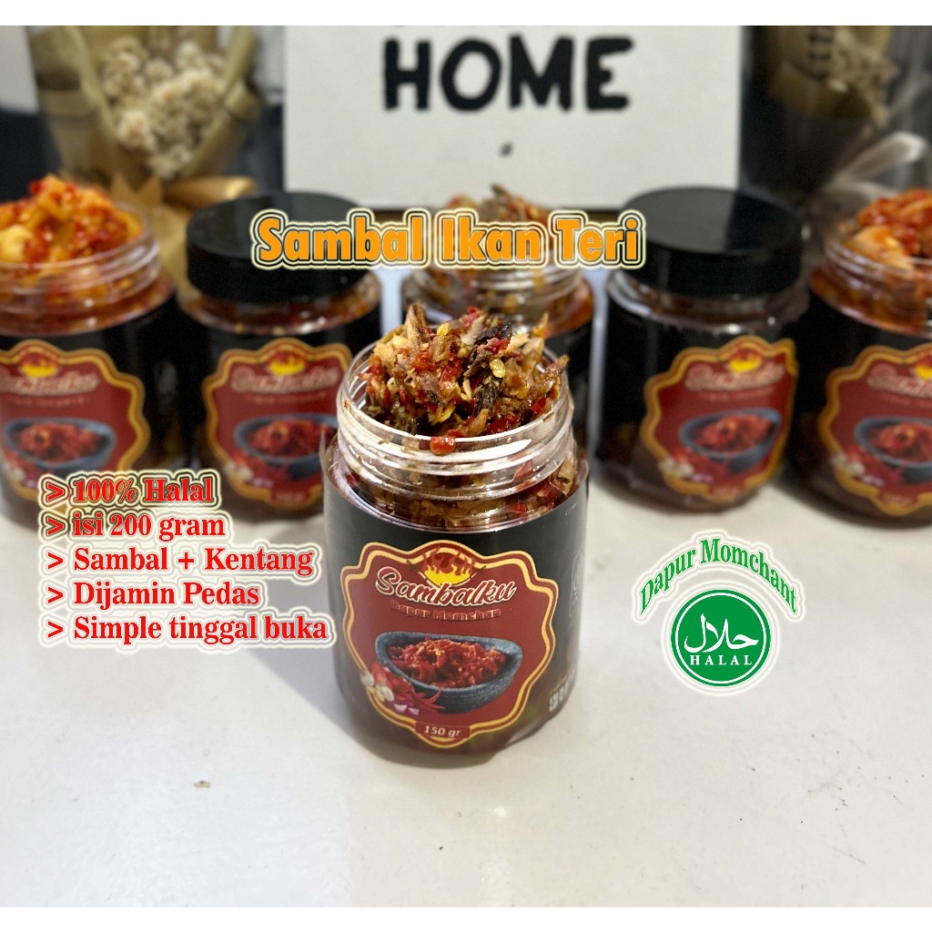 

Dapur MOMCHANT Sambal Balado Ikan Teri Sambal Instan Siap Makan