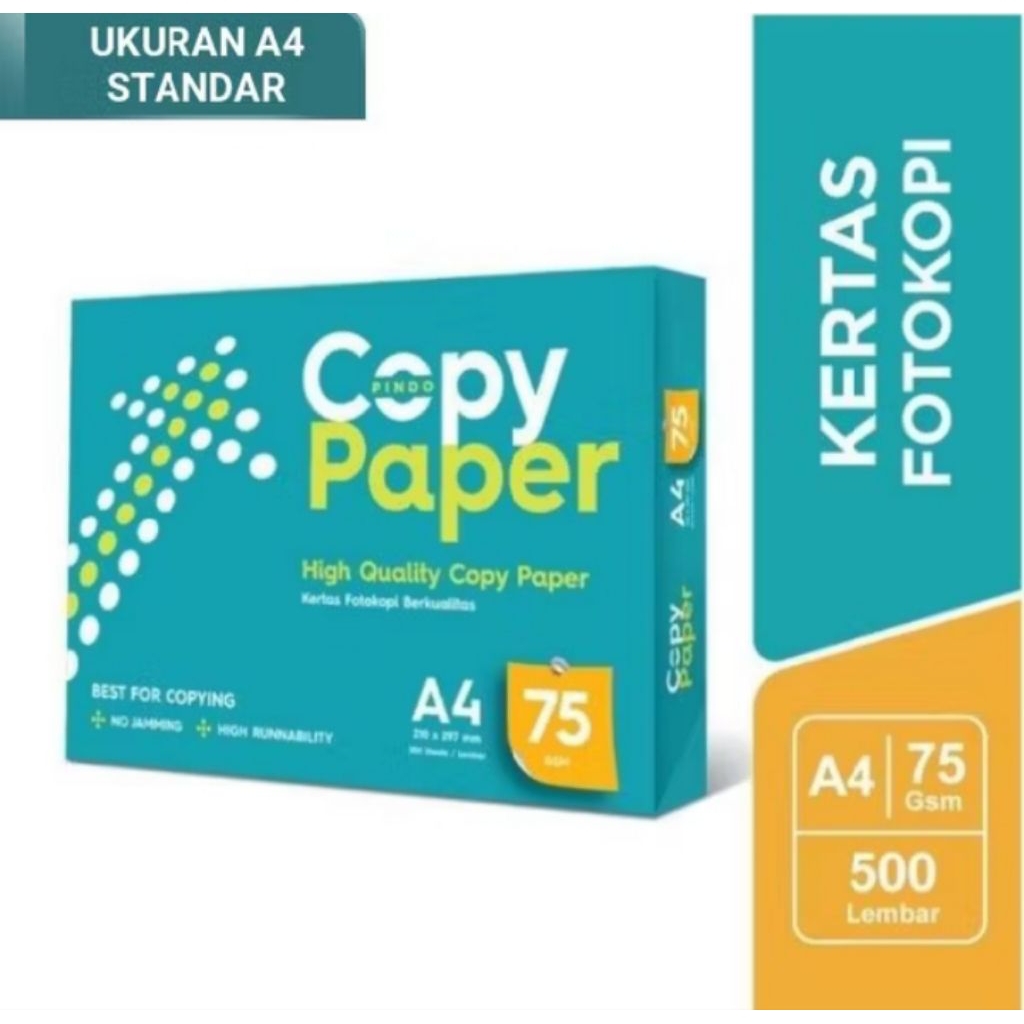 

TERMURAH!! 100 lembar hanya 10.000 Kertas HVS A4 70 & 75 Gsm (Paper one/Rim) Segera Kirim