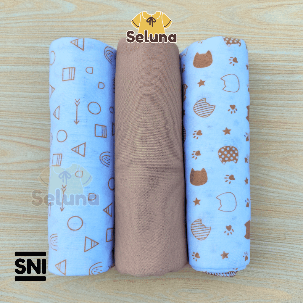 Bedong Bayi Newborn Ukuran Jumbo 110X90 Cm Bahan Kaos Halus Dan Tebal