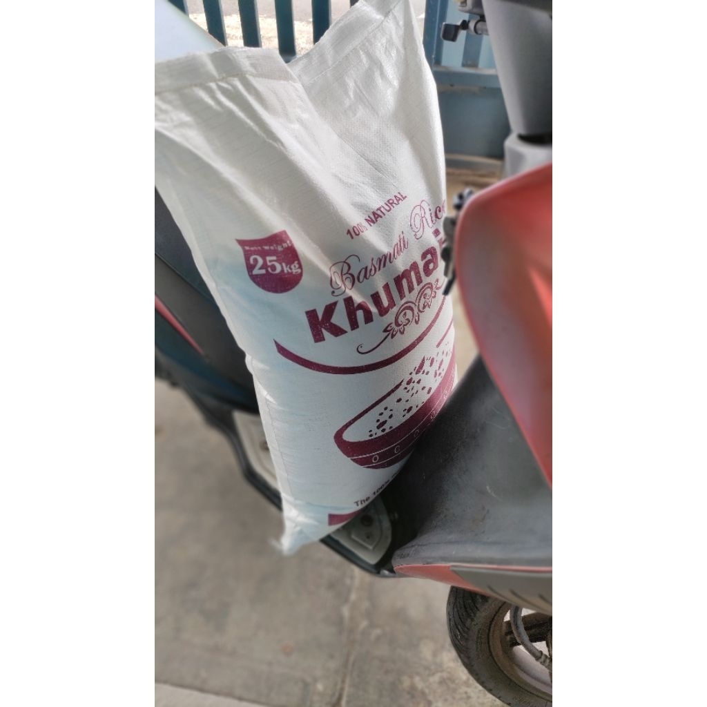 

Basmati Rice Beras Premium India 25kg Asli Long grain XXL Sella - Beras Basmati 25kg KHUMAIRA
