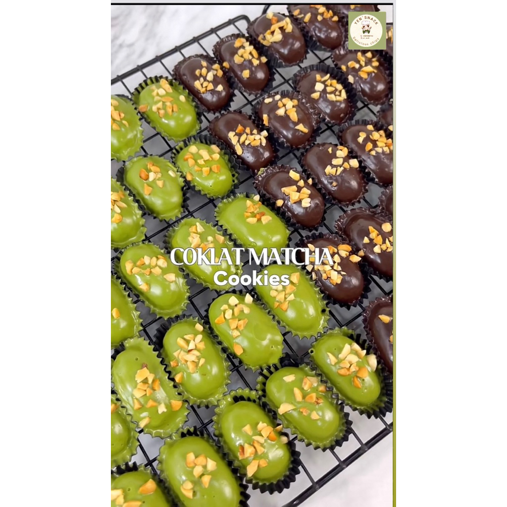 

Kue kering Coklat kacang/ matcha kacang/kue kering lebaran/ kue kering asli Home made halal 100%
