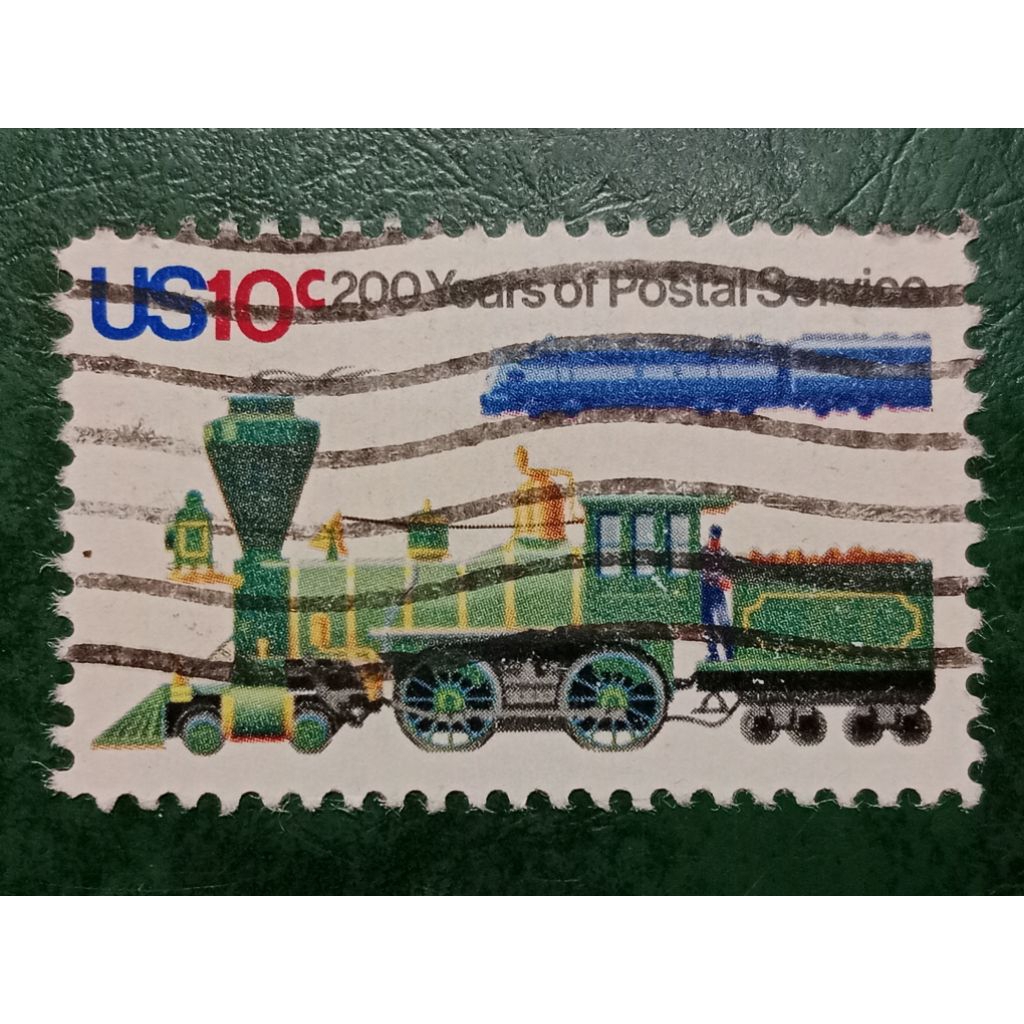 

Prangko USA kuno 10 Cents Lokomotif Tahun 1975 USED