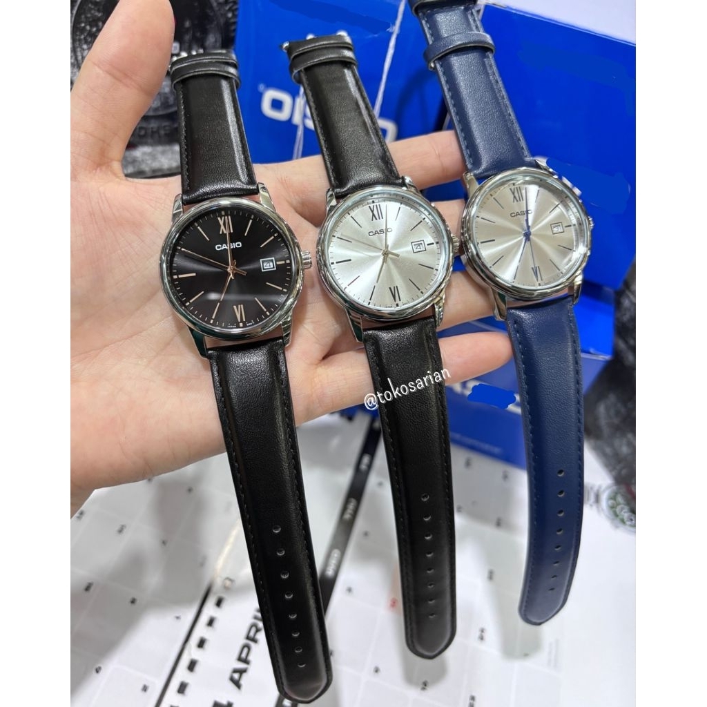 Jam Tangan Analog Kulit Pria Casio MTP-V002L