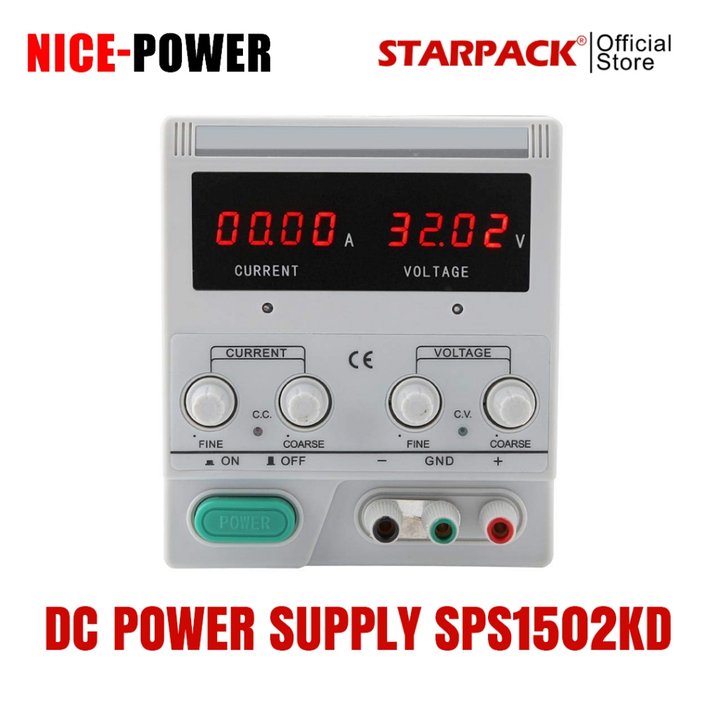 NICE-POWER Adjustable DC Power Supply Bench Voltage Regulator 15V 2A - SPS1502KD