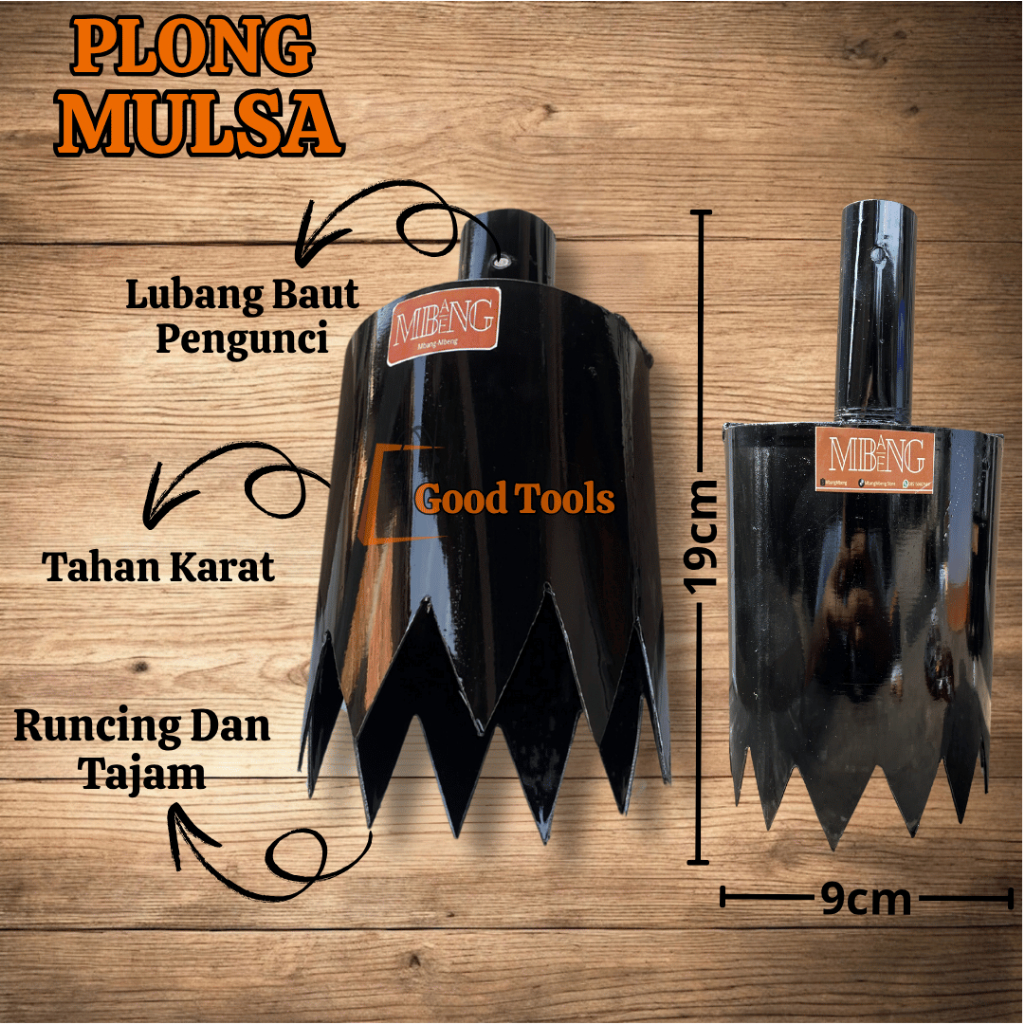 Plong Mulsa diameter 9cm / Alat Pelubang Plastik Mulsa Tanpa Gagang / pelubang