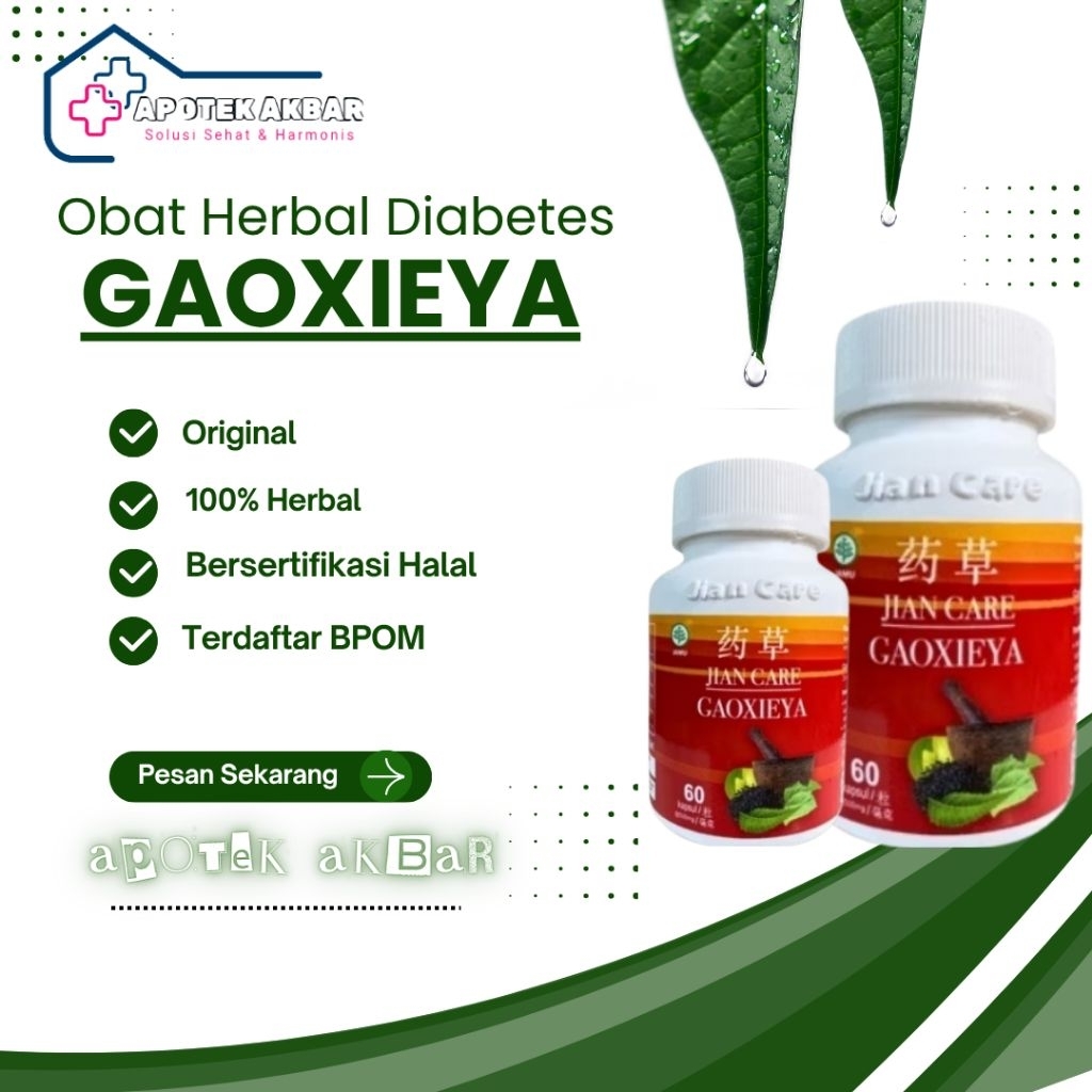 

JIAN CARE GAOXIEYA OBAT HERBAL MENGOBATI DIABETES KENCING MANIS