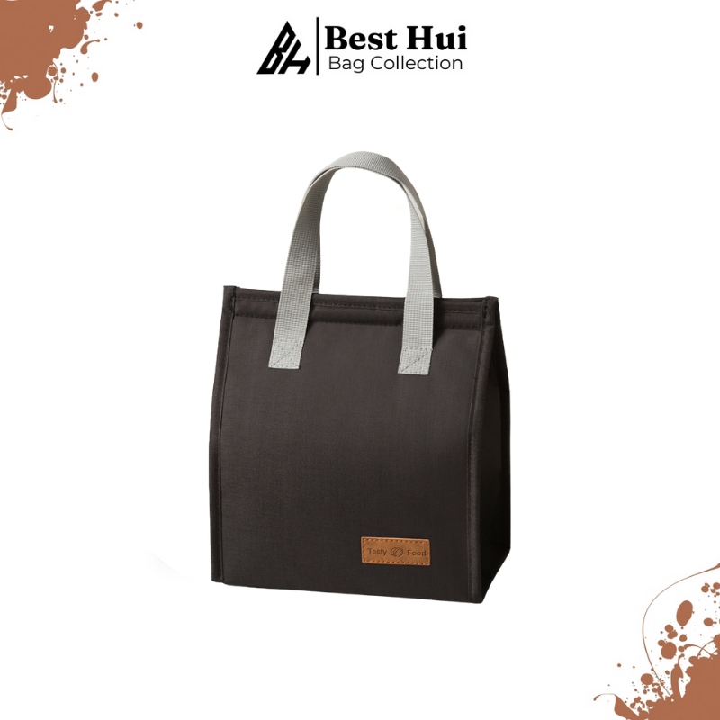 Tas Bekal Makanan Aluminium Foil / Tas Bekal Motif Rajut Polyester Terbaru Kekinian - LC03